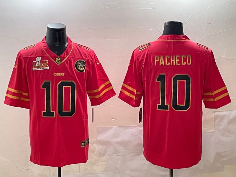 Men Kansas City Chiefs #10 Pacheco Red gold 2025 Nike Vapor Limited NFL Jersey style 2093->baltimore orioles->MLB Jersey